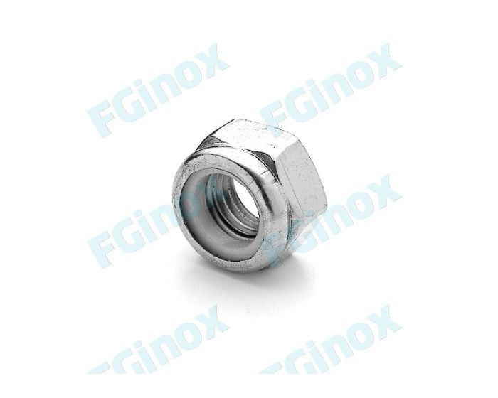 Ecrou frein indesserable avec bague nylon DIN985 inox